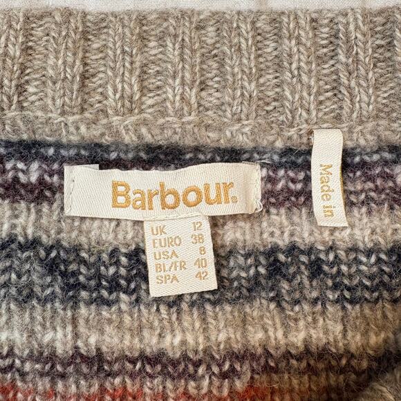 NWOT Barbour Bundle Reedley Wool Blend Sweater Size 8 & Cable Pom Beanie - Picture 4 of 8